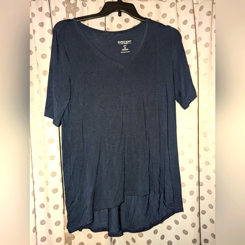 TORRID Super Soft Short Sleeve Navy Tee Med/10